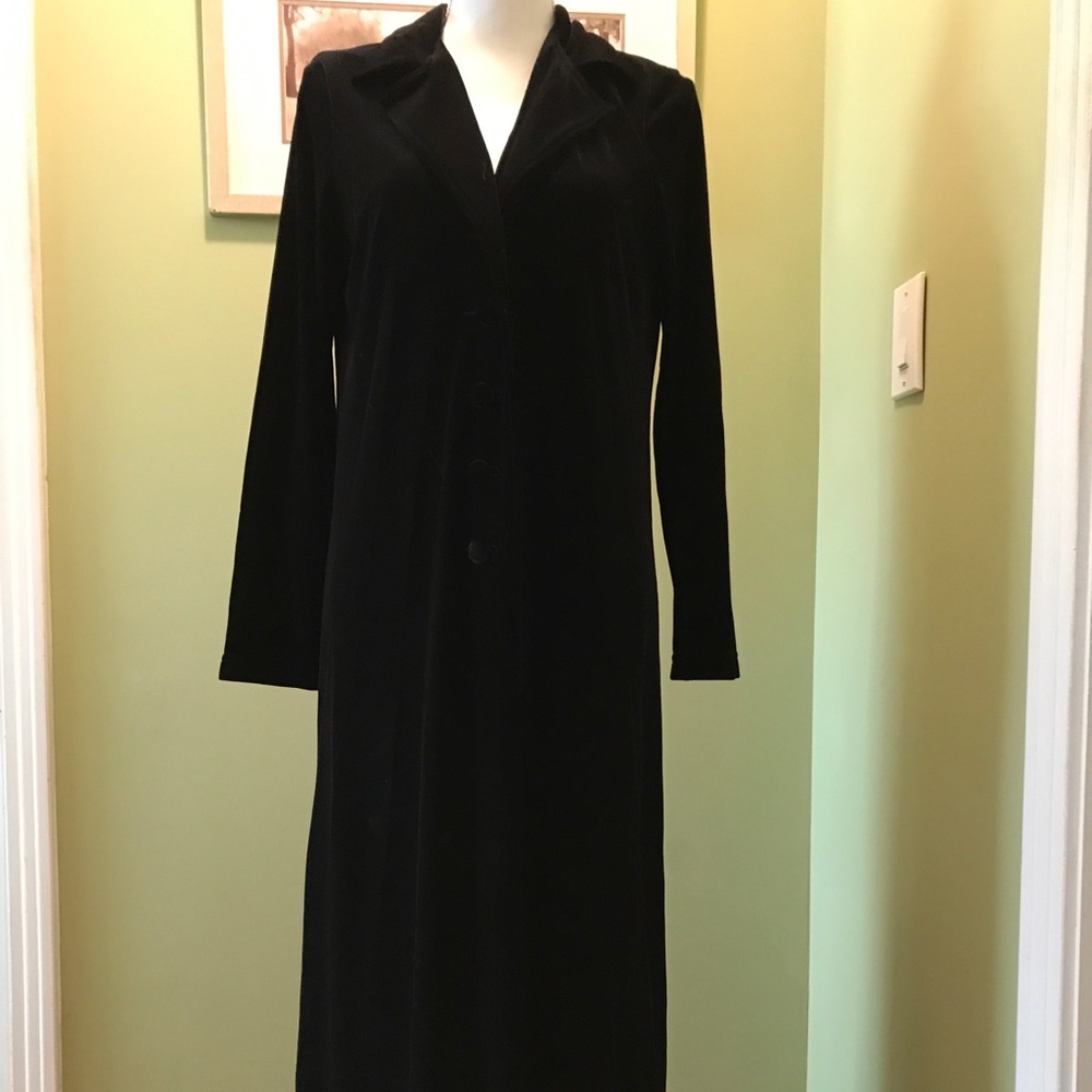 CAbi long velvet duster/jacket